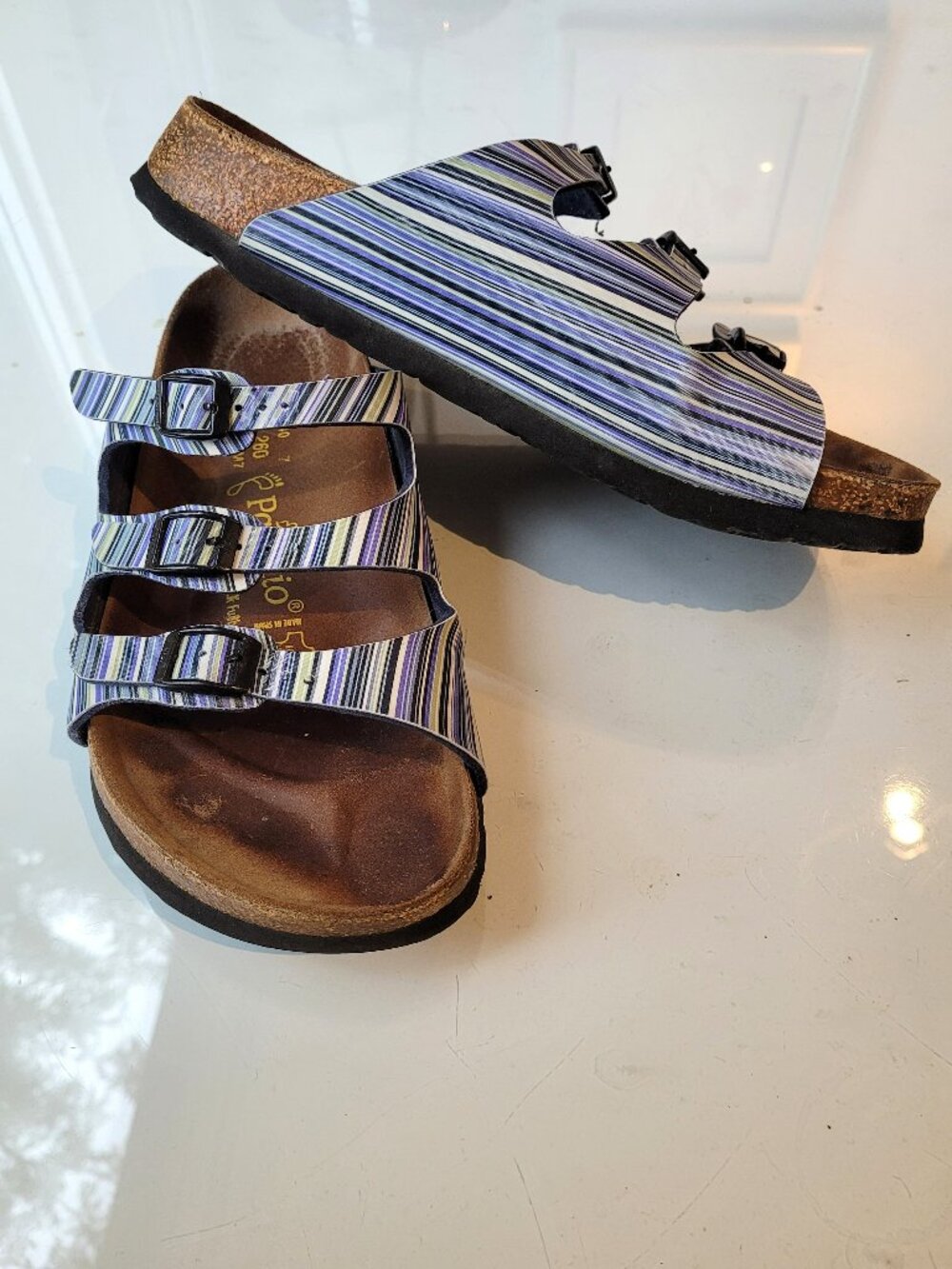 Birkenstock Unisex Papillio Striped Sandals Size 9 Women/7 Men
